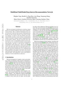 MultiHead MultiModal Deep Interest Recommendation Network