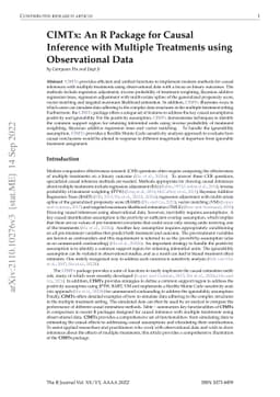 CIMTx: An R package for causal inference with multiple treatments using
  observational data