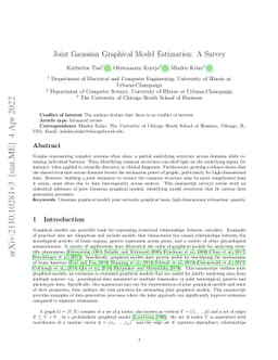 Joint Gaussian Graphical Model Estimation: A Survey