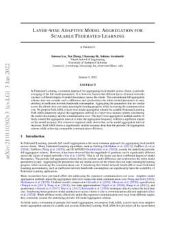 Layer-wise Adaptive Model Aggregation for Scalable Federated Learning