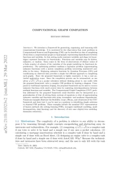 Computational Graph Completion