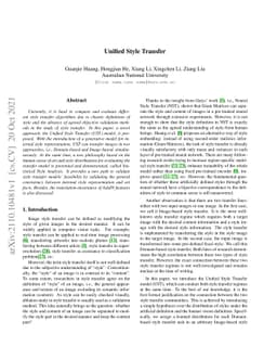 Unified Style Transfer