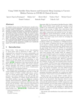 Using NASA Satellite Data Sources and Geometric Deep Learning to Uncover
  Hidden Patterns in COVID-19 Clinical Severity