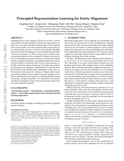 Principled Representation Learning for Entity Alignment
