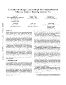 SecureBoost+: Large Scale and High-Performance Vertical Federated
  Gradient Boosting Decision Tree