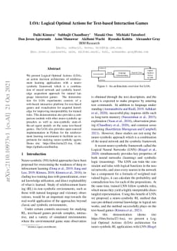 LOA: Logical Optimal Actions for Text-based Interaction Games