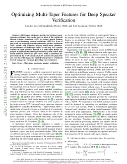 Optimizing Multi-Taper Features for Deep Speaker Verification
