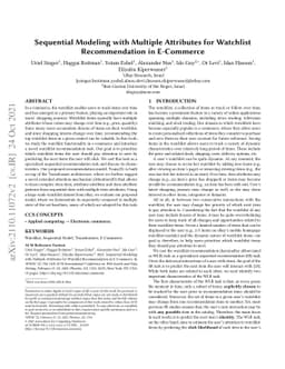 Sequential Modeling with Multiple Attributes for Watchlist
  Recommendation in E-Commerce