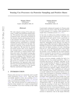 Sensing Cox Processes via Posterior Sampling and Positive Bases