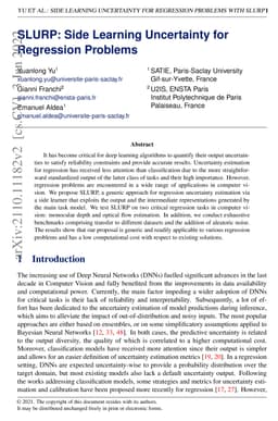 SLURP: Side Learning Uncertainty for Regression Problems