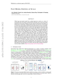 Fast Model Editing at Scale