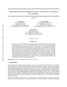 User Incentives for Blockchain-based Data Sharing Platforms