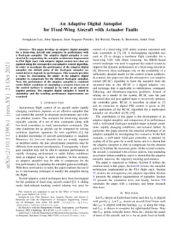 An Adaptive Digital Autopilot for Fixed-Wing Aircraft with Actuator
  Faults