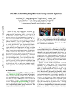 PROVES: Establishing Image Provenance using Semantic Signatures