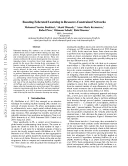 Boosting Federated Learning in Resource-Constrained Networks