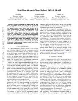Real-Time Ground-Plane Refined LiDAR SLAM