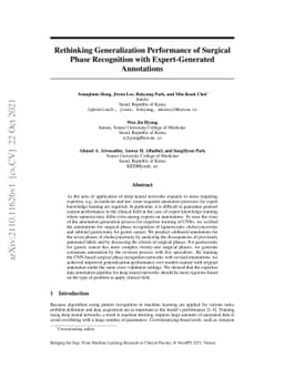 Rethinking Generalization Performance of Surgical Phase Recognition with
  Expert-Generated Annotations