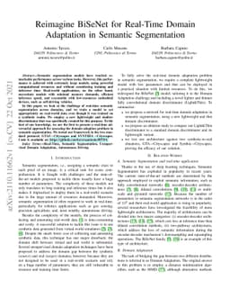 Reimagine BiSeNet for Real-Time Domain Adaptation in Semantic
  Segmentation