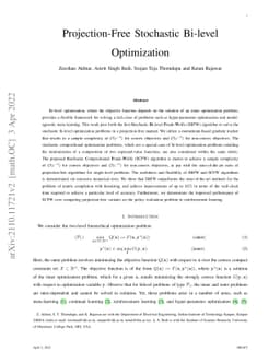 Projection-Free Algorithm for Stochastic Bi-level Optimization