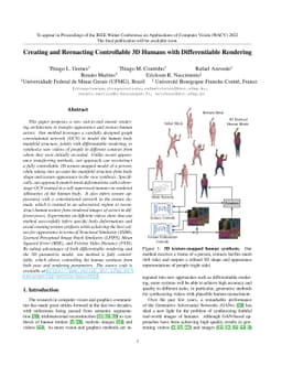 Creating and Reenacting Controllable 3D Humans with Differentiable
  Rendering