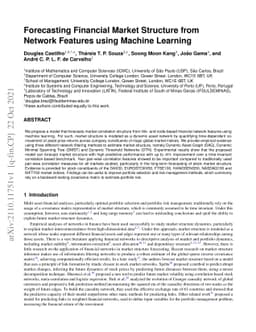 Forecasting Financial Market Structure from Network Features using
  Machine Learning