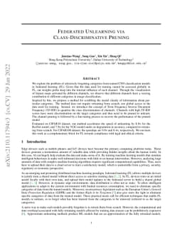 Federated Unlearning via Class-Discriminative Pruning