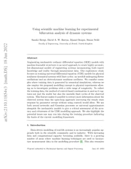 Using scientific machine learning for experimental bifurcation analysis
  of dynamic systems