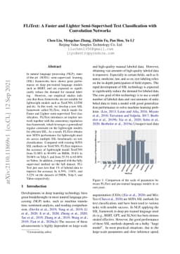 FLiText: A Faster and Lighter Semi-Supervised Text Classification with
  Convolution Networks