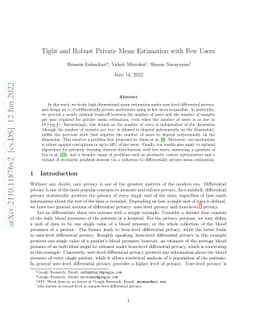 Tight and Robust Private Mean Estimation with Few Users