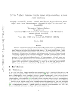 Solving N-player dynamic routing games with congestion: a mean field
  approach