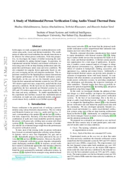 A Study of Multimodal Person Verification Using Audio-Visual-Thermal
  Data