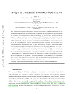 Integrated Conditional Estimation-Optimization