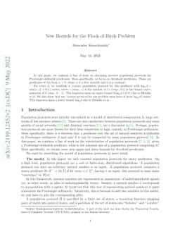 New Bounds for the Flock-of-Birds Problem