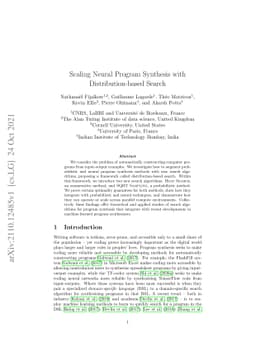 Scaling Neural Program Synthesis with Distribution-based Search