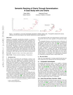 Semantic Resizing of Charts Through Generalization:A Case Study with
  Line Charts