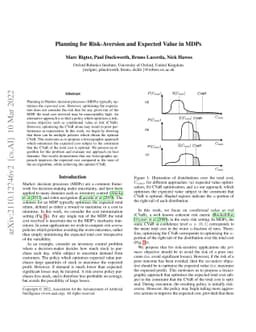 Planning for Risk-Aversion and Expected Value in MDPs