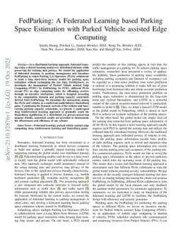 FedParking: A Federated Learning based Parking Space Estimation with
  Parked Vehicle assisted Edge Computing