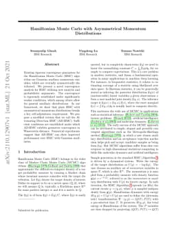 Hamiltonian Monte Carlo with Asymmetrical Momentum Distributions