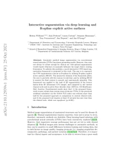 Interactive Segmentation via Deep Learning and B-Spline Explicit Active
  Surfaces