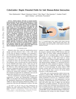 CoboGuider: Haptic Potential Fields for Safe Human-Robot Interaction