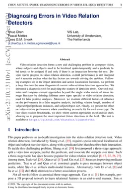 Diagnosing Errors in Video Relation Detectors