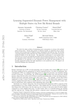 Learning-Augmented Dynamic Power Management with Multiple States via New
  Ski Rental Bounds