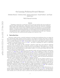 On Learning Prediction-Focused Mixtures