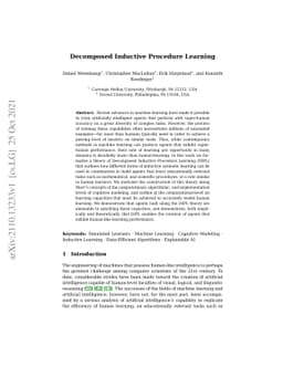 Decomposed Inductive Procedure Learning