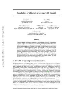 Emulation of physical processes with Emukit