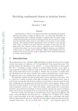Revisiting randomized choices in isolation forests