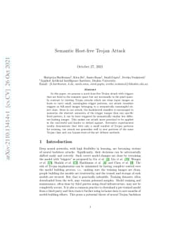 Semantic Host-free Trojan Attack