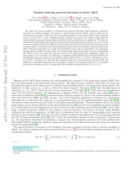Machine learning spectral functions in lattice QCD