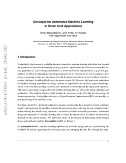 Concepts for Automated Machine Learning in Smart Grid Applications