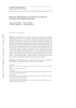 Bayesian Optimization and Deep Learning forsteering wheel angle
  prediction